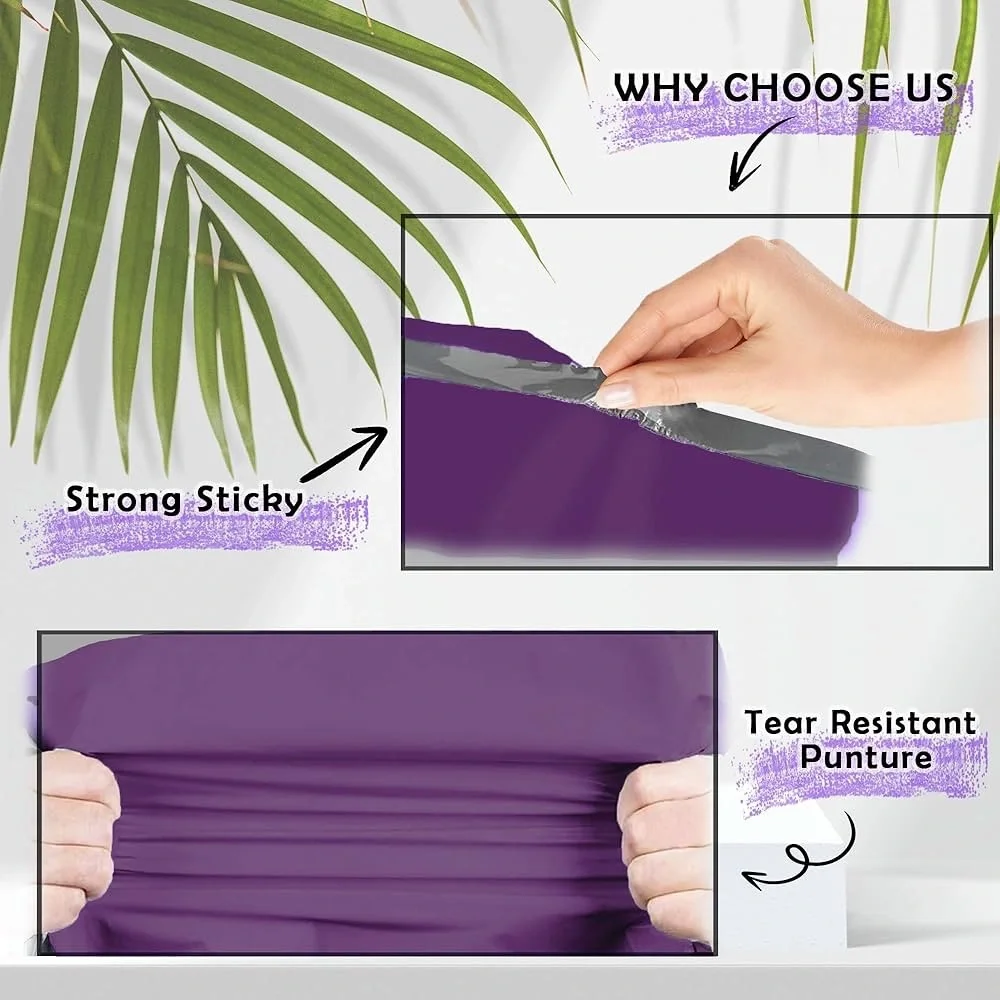 20 Poly Mailer Value Pack - Purple (14.5x19”) Qty 20